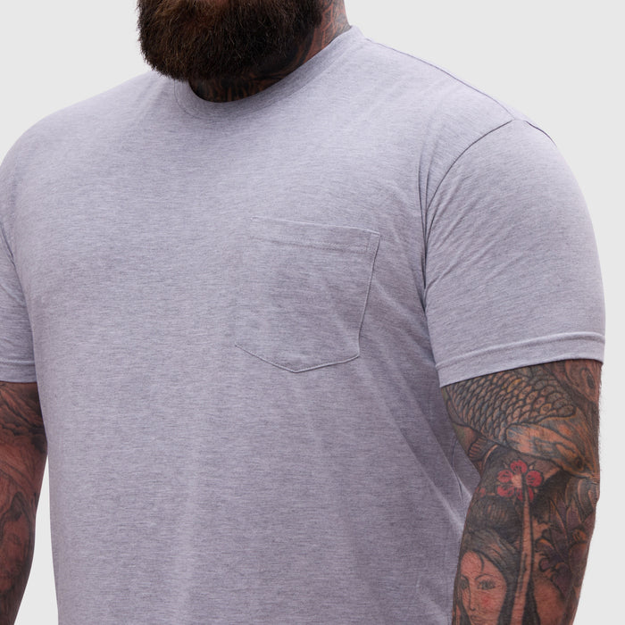 Heather Grey Pocket Crew Neck