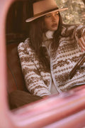 Highland Trails Alpine-Print Sherpa Fleece Jacket - ShopPromesa