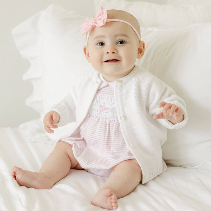 Hoppity Hop Classics Pink Smocked Bubble