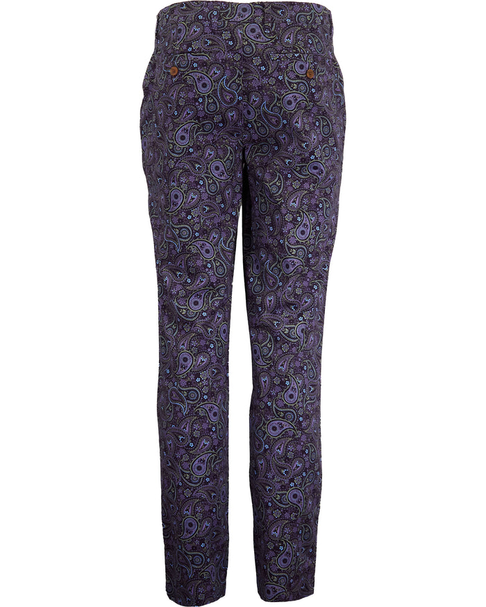 JACK TRIBUNE PAISLEY PANT - PLUM