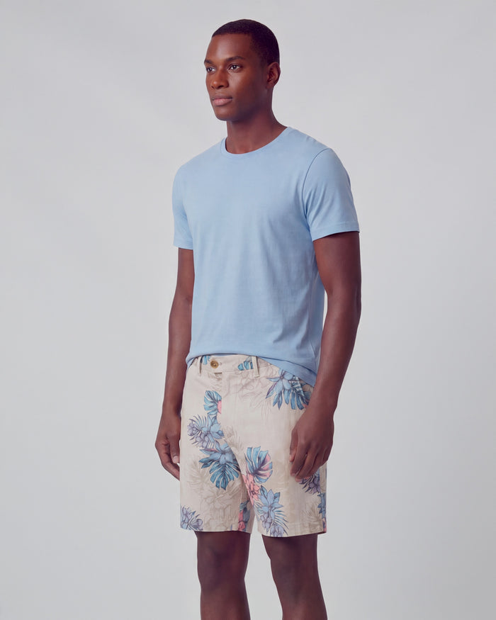 JOHN EXOTIC FLORAL NEUTRAL MENS FLAT FRONT SHORT