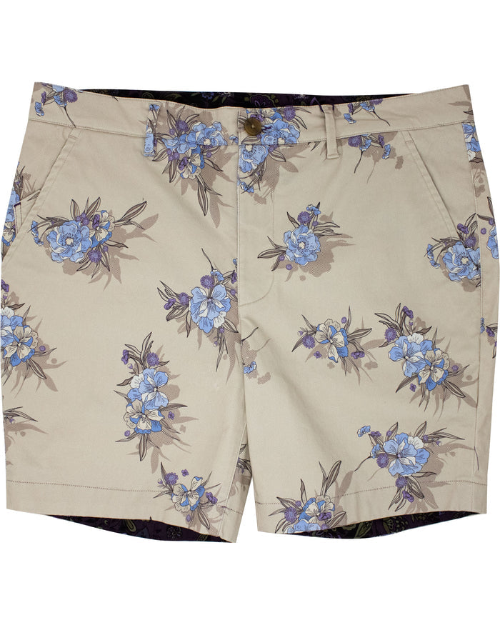JOHN OXFORD HARMONY FLAT FRONT SHORT - PUMICE