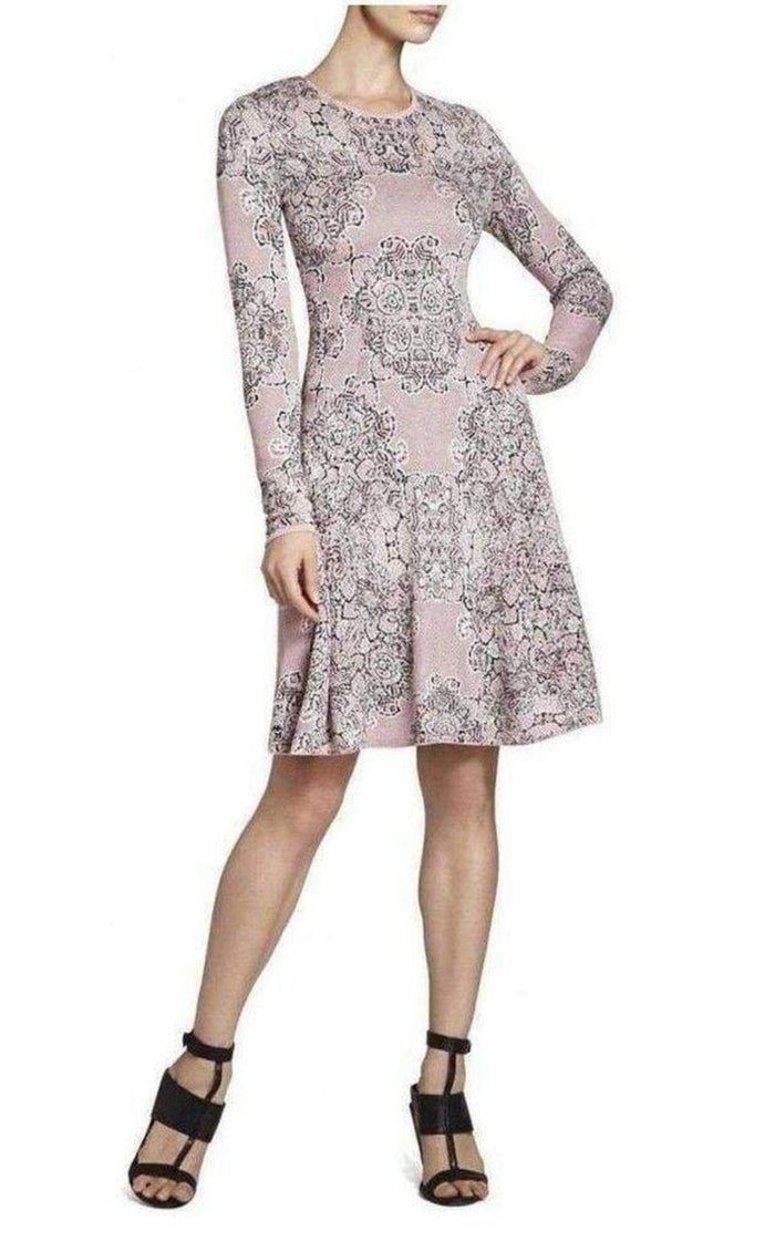 BCBGMAXAZRIA Julisa Geometric Jacquard Silk Dress - Runway Catalog