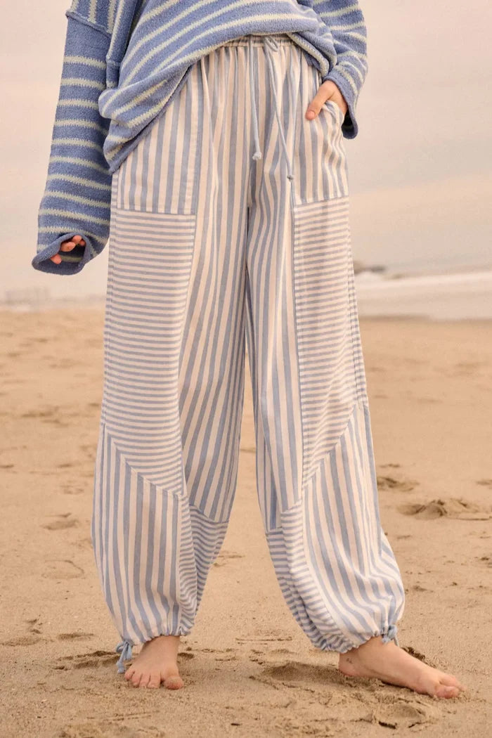 Jump for Joy Striped Drawstring Parachute Pants - ShopPromesa