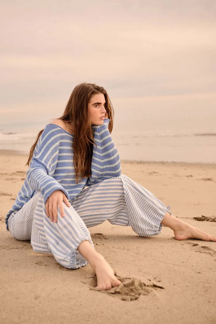 Jump for Joy Striped Drawstring Parachute Pants - ShopPromesa