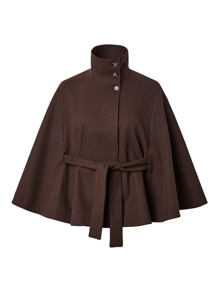 Katelyn Cape Jacket (Hot Fudge)