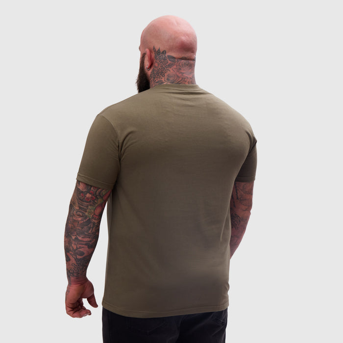 Khaki Pocket Crew Neck