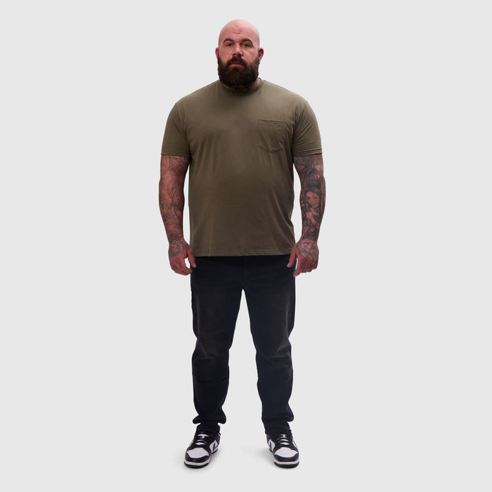 Khaki Pocket Crew Neck