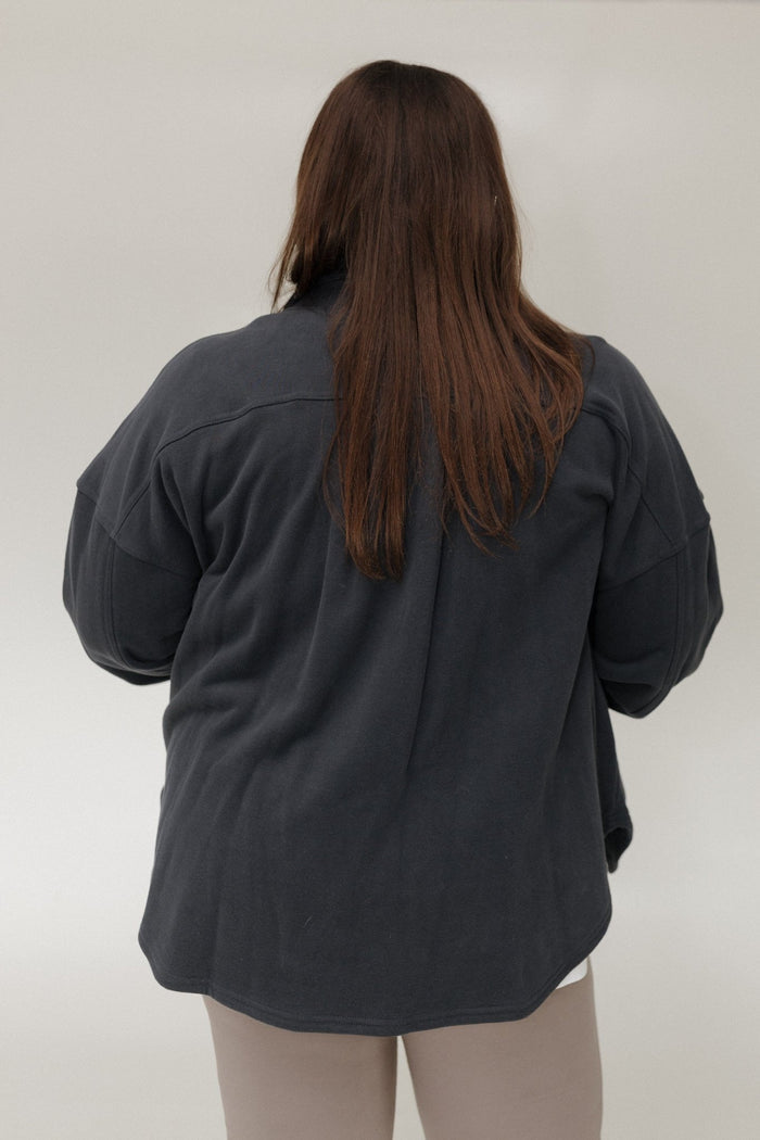 KNIT SHACKET IN MIDNIGHT - Love Marlow