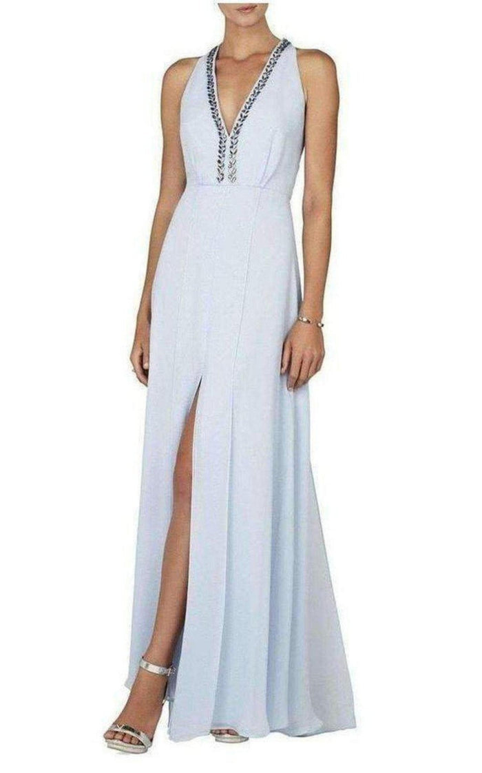 BCBGMAXAZRIA Kristyn Plunging V - Neck T - Back Dress - Runway Catalog