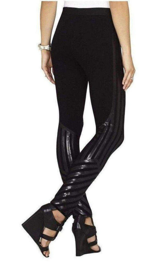 BCBGMAXAZRIA Lacie Linear Motif Sequin Legging - Runway Catalog