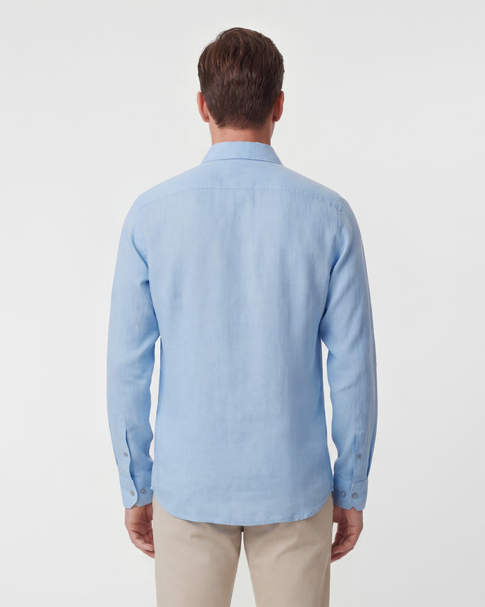 LAURENT LINEN SHIRT - BLUE
