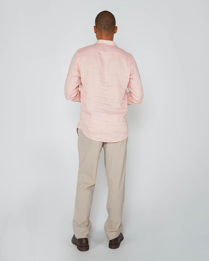 LAURENT LINEN SHIRT - PINK