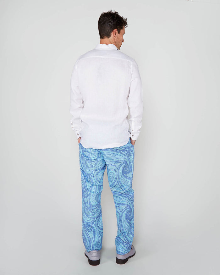 LAURENT LINEN SHIRT - WHITE