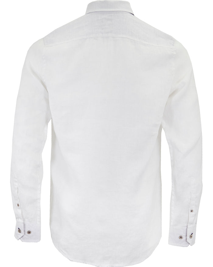 LAURENT LINEN SHIRT - WHITE