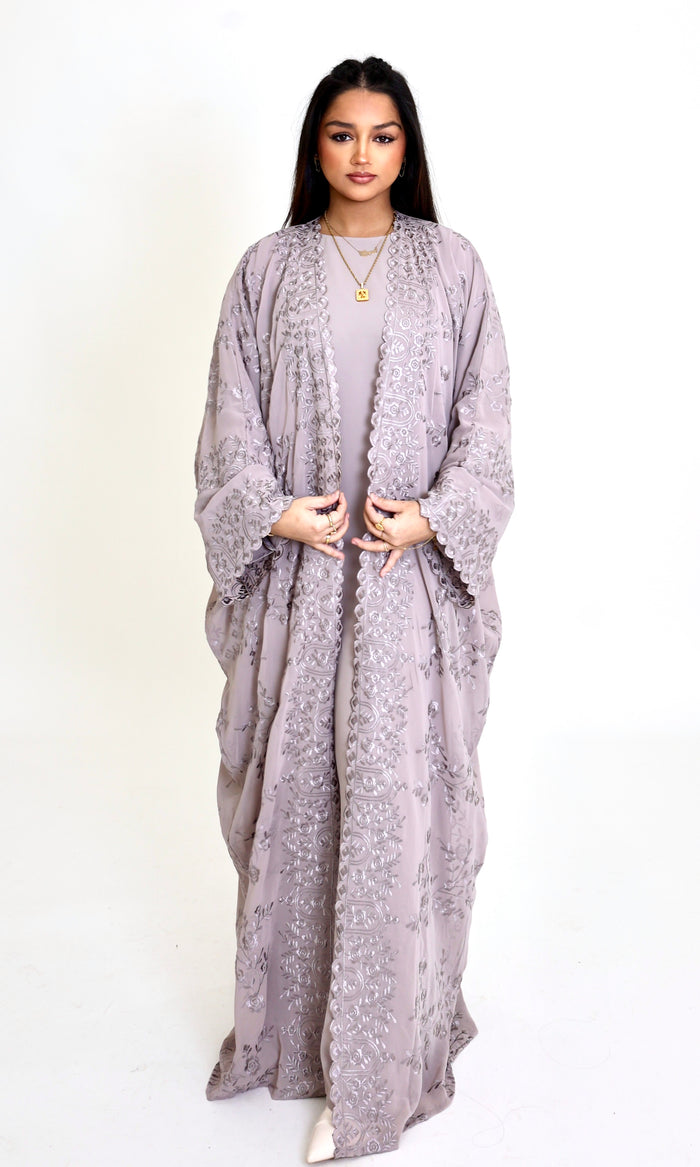 Layali Embroidered Abaya Set