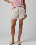 LEANNE NATURAL WOMENS DRAWSTRING LINEN SHORT