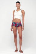 This is an image of Micro Mini short in Resort - RESA featuring a model wearing the dress