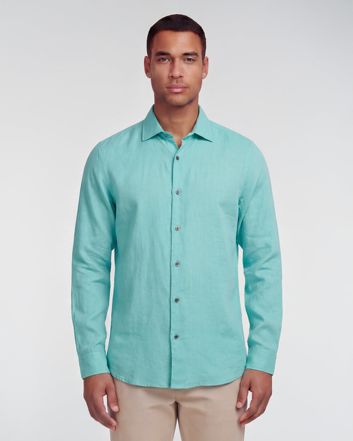 LIONEL LINEN SHIRT - SPEARMINT