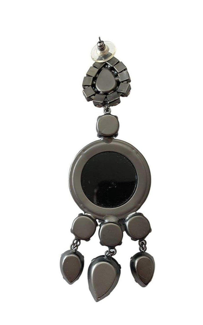 BCBGMAXAZRIA Long Glass Stone Earrings - Runway Catalog