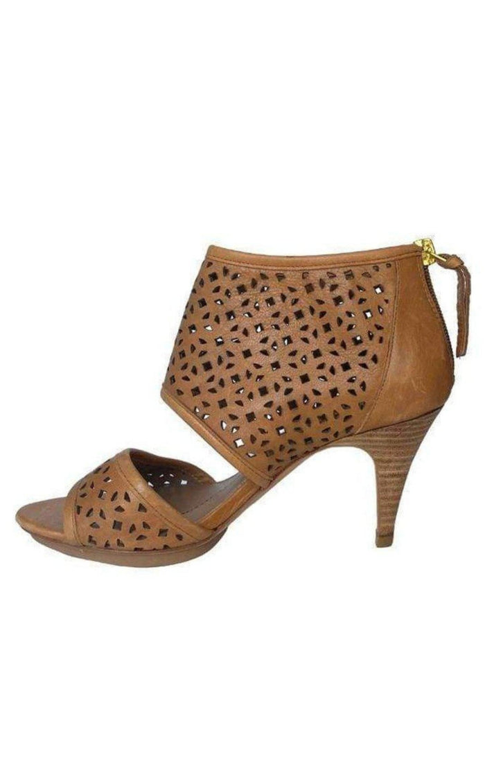 BCBGMAXAZRIA Ma - Helena Peep Toe Leather Sandal Shoes - Runway Catalog