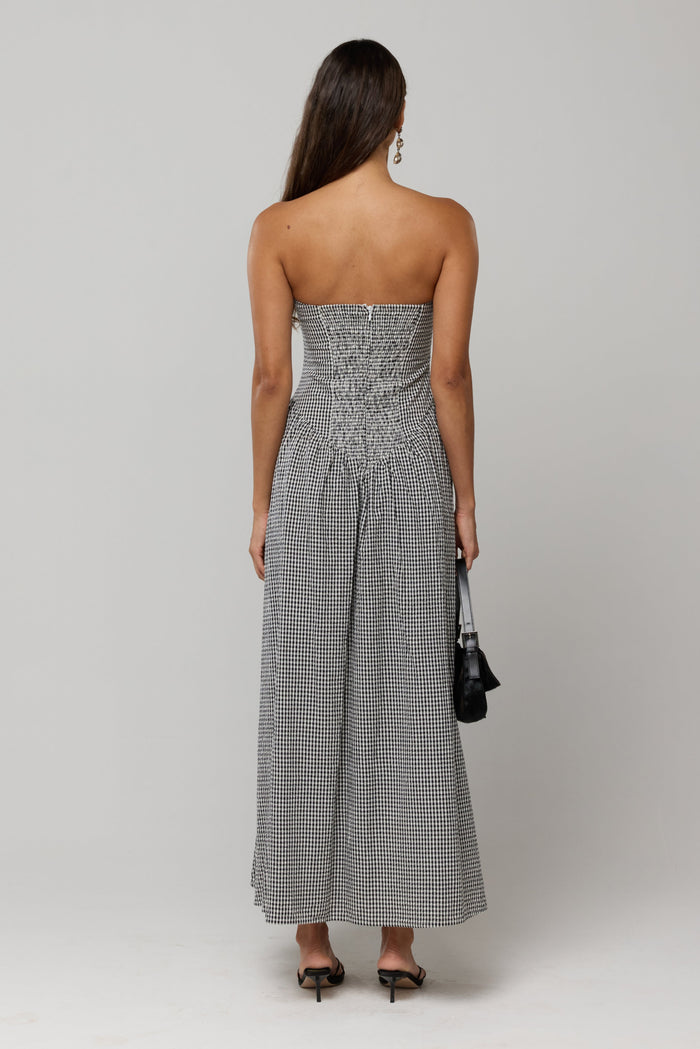 This is an image of Mackenzie Dress in Hampton - RESA featuring a model wearing the dress