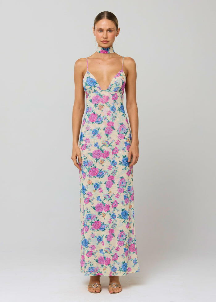 This is an image of Madeline Dress in Rosewood - RESA featuring a model wearing the dress