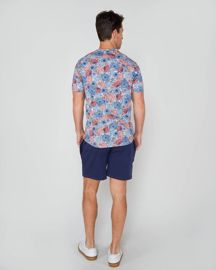 MAZE GARDEN PARTY V-NECK TEE - PINK
