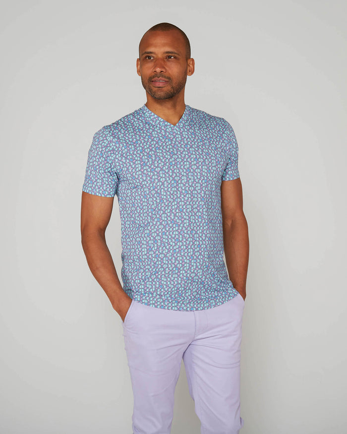 MAZE PETAL TRIO V-NECK TEE -SPEARMINT