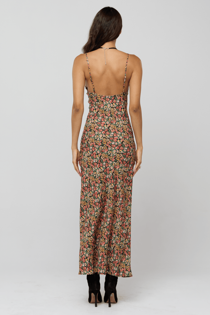 This is an image of Micah Dress in Fig - RESA featuring a model wearing the dress