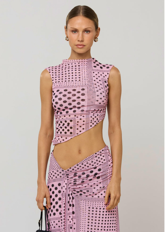 This is an image of Minka Top in Lauper - RESA featuring a model wearing the dress