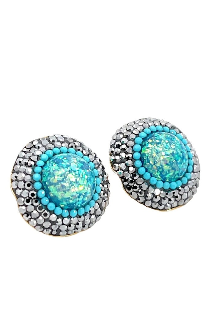 Style the Mixed Cubic Zirconia Crystal Stud Earrings exclusively at Born To Glam