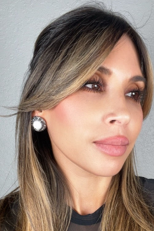Style the Mixed Cubic Zirconia Crystal Stud Earrings exclusively at Born To Glam