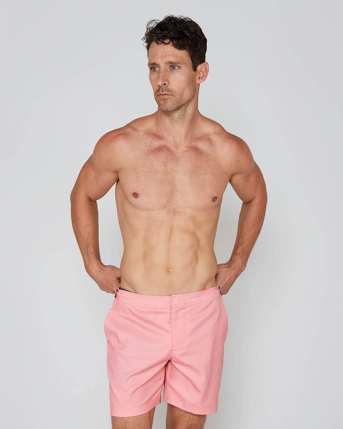 NEPTUNE OXFORD TAILORED SWIM SHORT - FRESH PINK