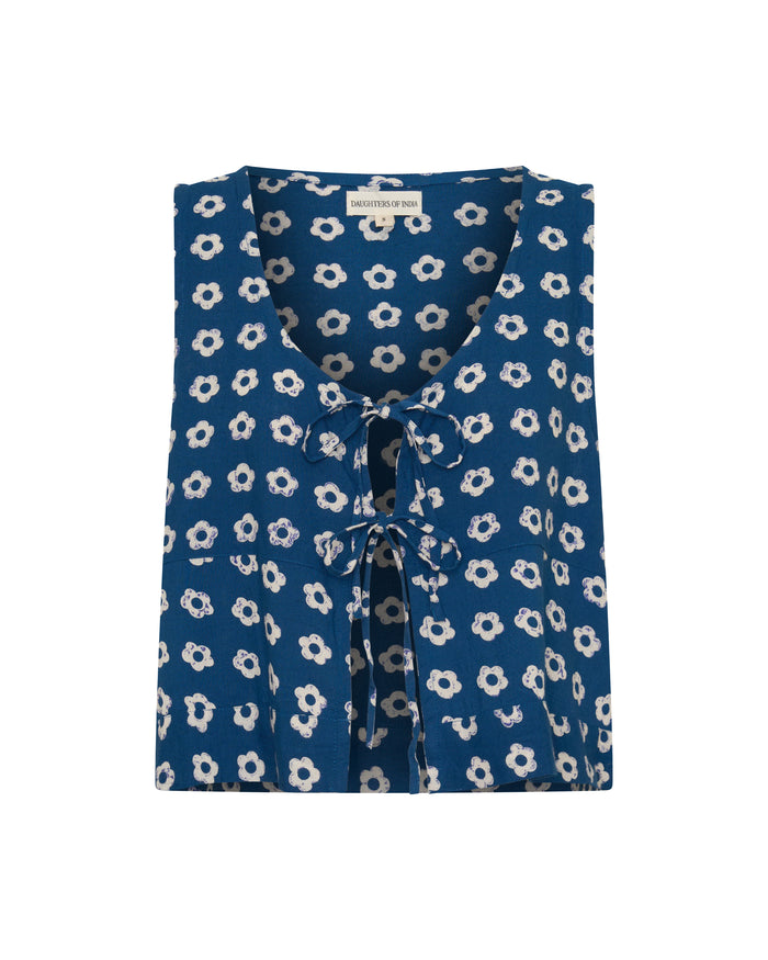 Nisha Tie Top ~ Indigo