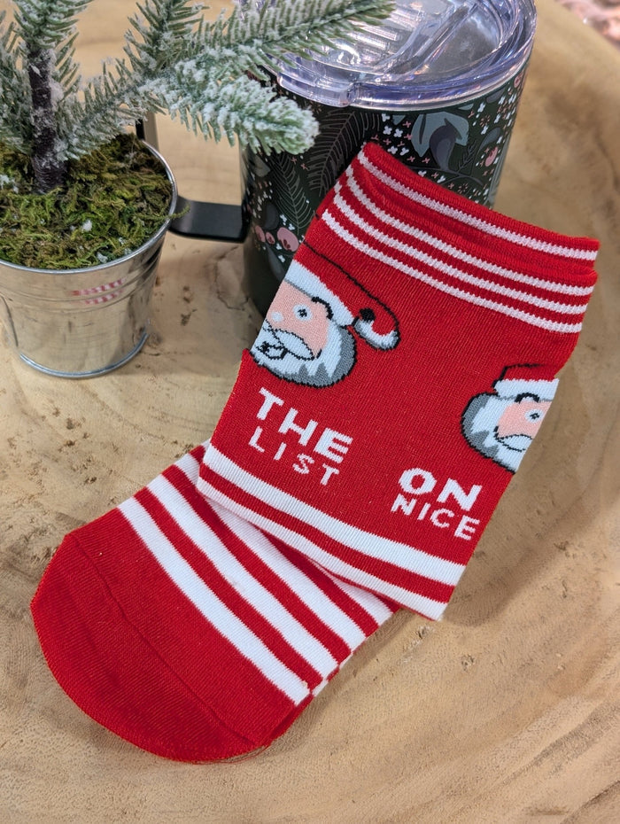 ON THE NICE LIST HOLIDAY SOCKS - Love Marlow