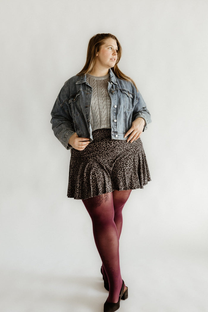 OPAQUE TIGHTS IN SUGAR PLUM - Love Marlow
