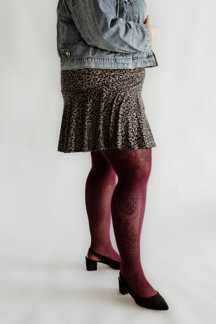 OPAQUE TIGHTS IN SUGAR PLUM - Love Marlow
