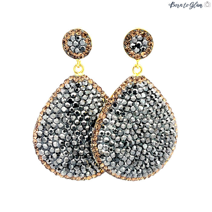 Style the Oval Teardrop Crystal 925 Sterling Silver Drop Earring exclusively at Born To Glam