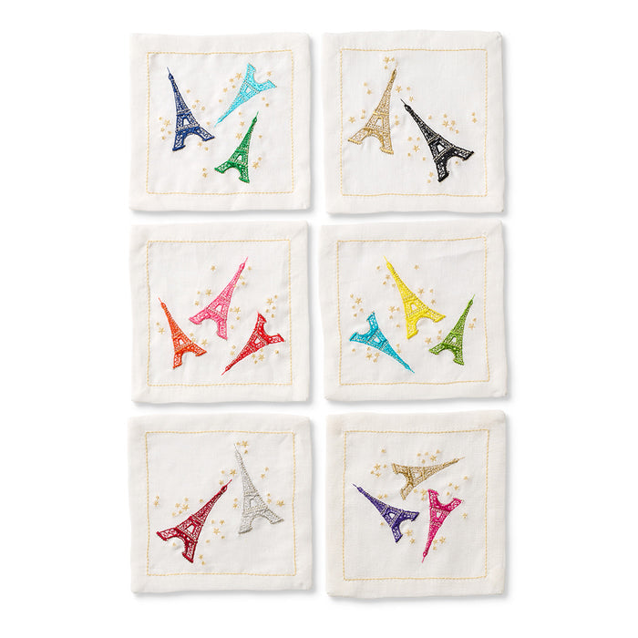 Paris Cocktail Napkins, Set of 6