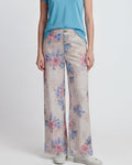PHILLIS EXOTIC FLORAL NEUTRAL WOMENS WIDE-LEG PANT