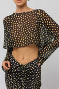 This is an image of Piper Crop Top in Celeste - RESA featuring a model wearing the dress
