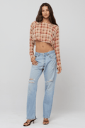 This is an image of Piper Crop Top in Drift - RESA featuring a model wearing the dress