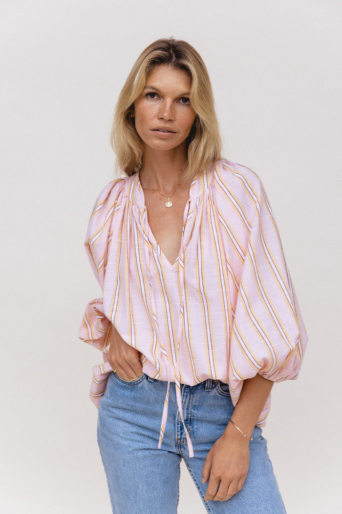 Poet Blouse ~ Pink Sorbet