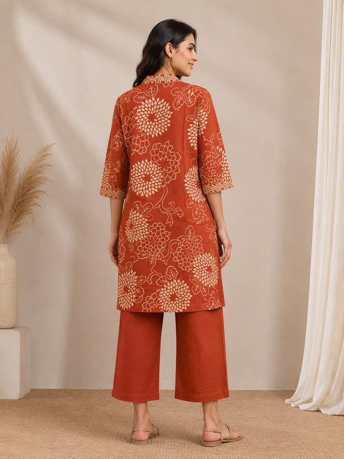 Printed 2-Piece Kurti Set for Women