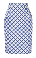 Jonathan Saunders Printed Textured - Cotton Pencil Skirt - Runway Catalog