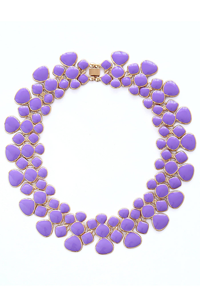 Style the Purple Adel Collar Necklace exclusively at Born To Glam