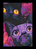 Purple Cat Bricked Mosaic Home Decor 20x30 - Memobrick