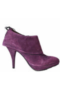 Latitude Femme Purple Suede Booties - Runway Catalog