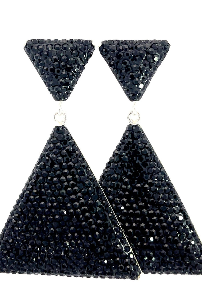 Style the Pyramid Crystal 925 Sterling Silver Dangle Earring exclusively at Born To Glam